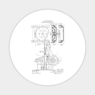 Profile Cutting machine Vintage Patent Hand Drawing Magnet